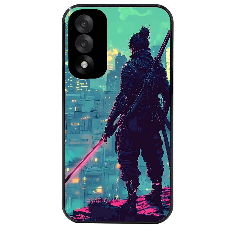 Coque noire taperso pour OnePlus Nord 5 avec motif samourai new york protection antichoc personnalisée