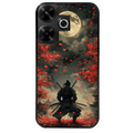 Coque noire taperso pour POCO M6 4G avec motif samourai et katana protection antichoc personnalisée