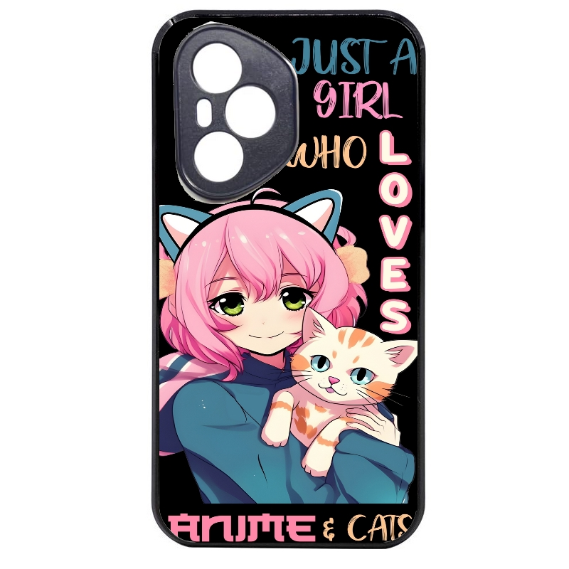 Coque noire taperso pour Honor 400 et Lite Pro Smart avec motif anime et chat protection antichoc personnalisée