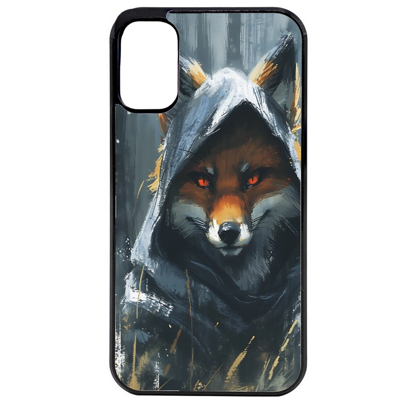 Coque noire taperso pour Moto E13 E14 E15 avec motif renard fox des bois protection antichoc personnalisée