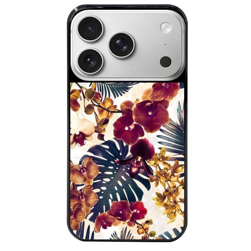 Coque noire taperso pour Iphone 17 17E AIR MAX PRO avec motif jungle couleurs d'automne protection antichoc personnalisée