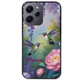 Coque noire taperso pour Redmi 12 4G et 5G avec motif colibri couple personnalise protection antichoc personnalisée