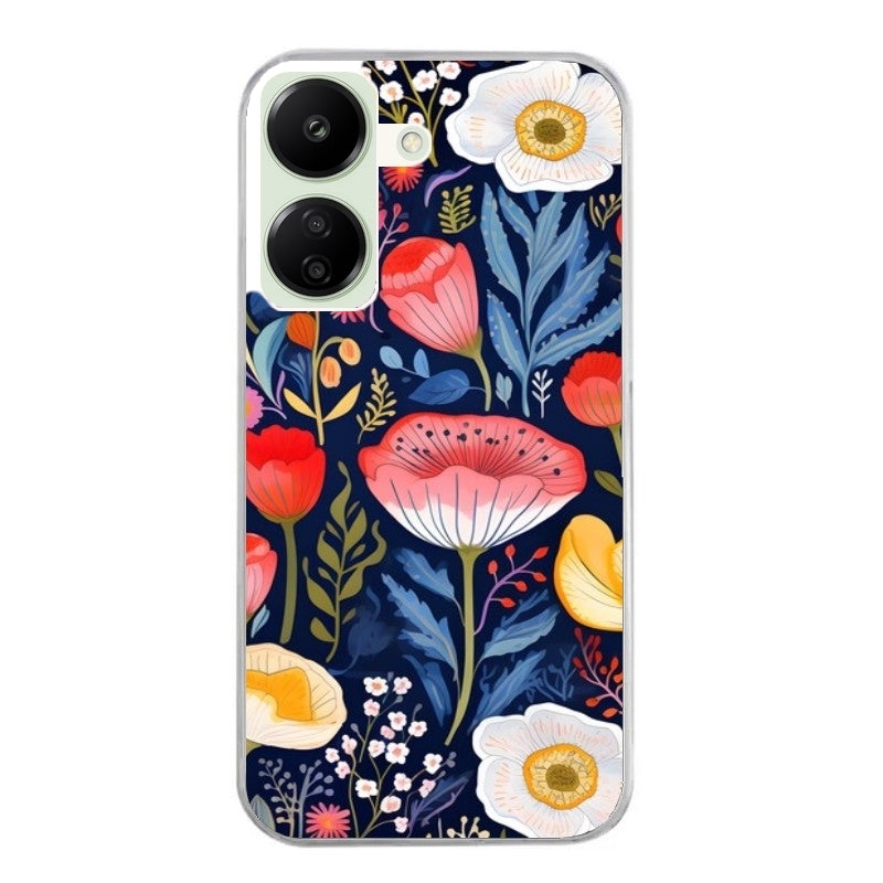 Coque taperso pour POCO C65 4G avec motif fleur coquelicot protection antichoc personnalisée