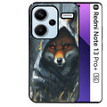 Coque noire taperso pour Redmi Note 13 PRO PLUS 5G avec motif renard fox des bois protection antichoc personnalisée