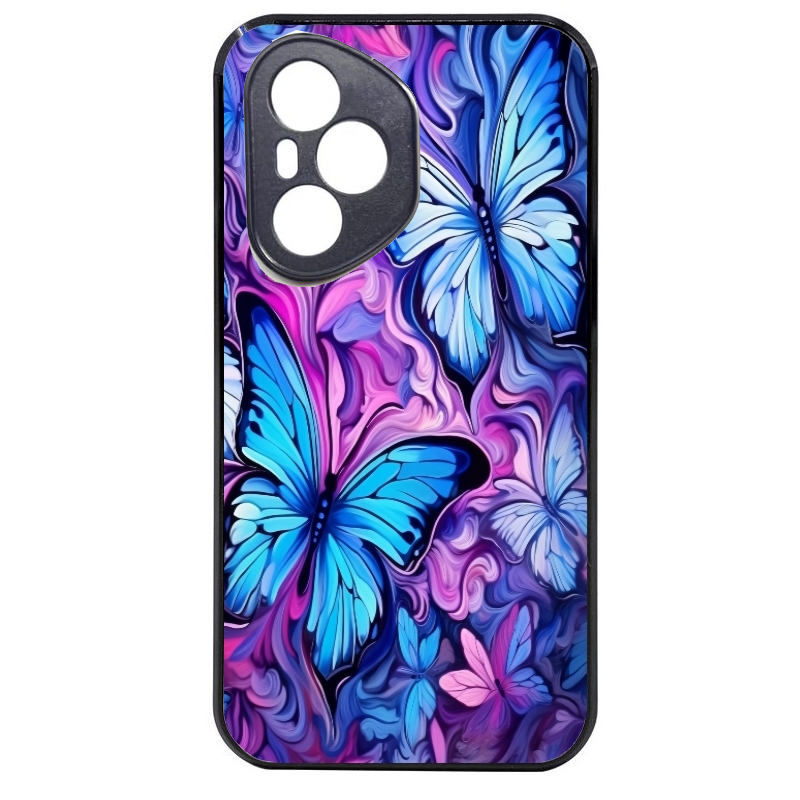 Coque noire taperso pour Honor 400 et Lite Pro Smart avec motif papillon violet uv protection antichoc personnalisée