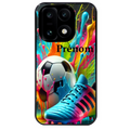 Coque noire taperso pour OnePlus 15 avec motif foot color personnalisee protection antichoc personnalisée