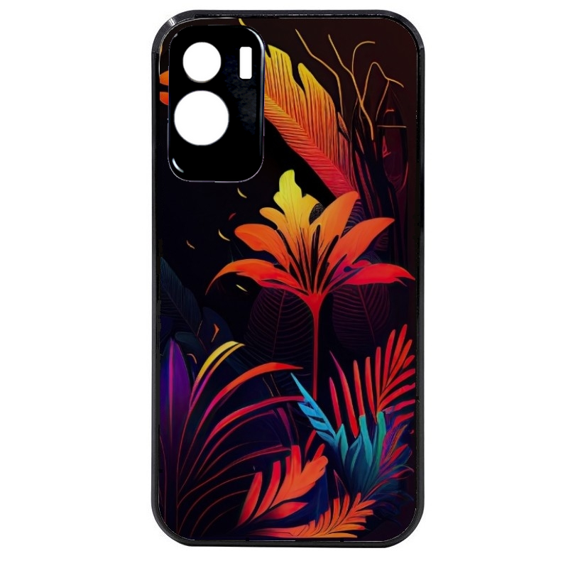 Coque noire taperso pour Honor 70 LITE 90 et LITE avec motif tropical jaune protection antichoc personnalisée