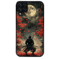 Coque noire taperso pour galaxy A22 A32 A52 A52S 4G 5G  avec motif samourai et katana protection antichoc personnalisée