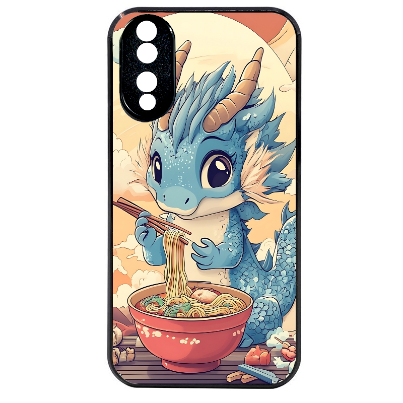 Coque noire taperso pour Honor 70 LITE 90 et LITE avec motif dragon ramen 2 protection antichoc personnalisée