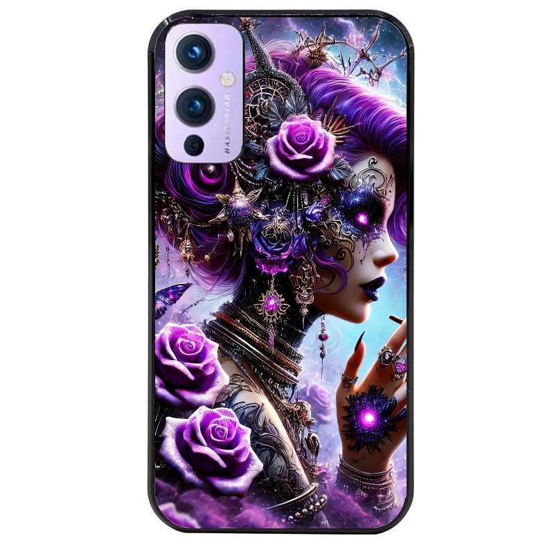 Coque noire taperso pour OnePlus 9 et 9 PRO avec motif fee style steampunk protection antichoc personnalisée