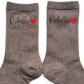 Chaussettes paillettes bronze motif rebelle