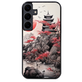 Coque noire taperso pour galaxy A06 A16 A26 A36 A56 avec motif japan et temple protection antichoc personnalisée