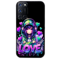 Coque noire taperso pour OPPO Reno 8 LITE avec motif anime manga et love protection antichoc personnalisée
