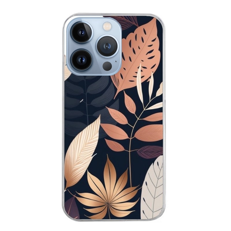 Coque taperso pour Iphone 13 et PRO MINI PRO MAX avec motif jungle et feuilles protection antichoc personnalisée