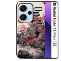 Coque noire taperso pour Redmi Note 13 PRO PLUS 5G avec motif japan et temple protection antichoc personnalisée
