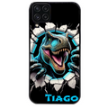 Coque noire taperso pour galaxy A22 A32 A52 A52S 4G 5G  avec motif dino t rex personnalisee protection antichoc personnalisée