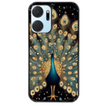 Coque noire taperso pour Honor X7A avec motif paon mandala protection antichoc personnalisée