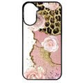 Coque noire taperso pour POCO C71 4G avec motif marbre fleur leopard protection antichoc personnalisée
