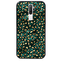 Coque noire taperso pour OPPO A5 A9 2020 avec motif leopard vert protection antichoc personnalisée