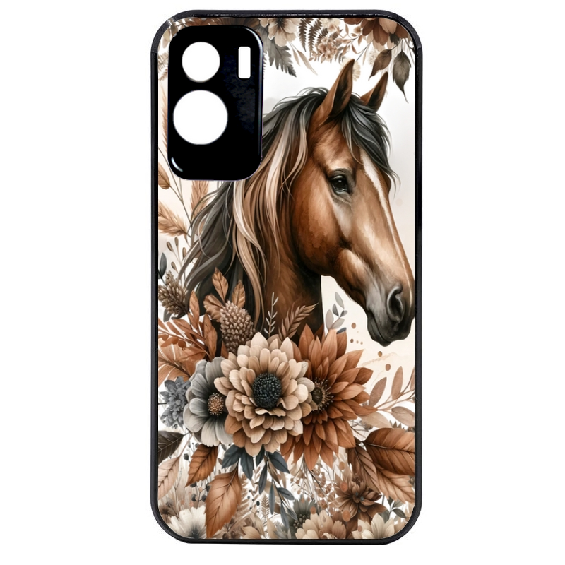 Coque noire taperso pour Honor 70 LITE 90 et LITE avec motif cheval automne protection antichoc personnalisée