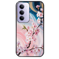 Coque noire taperso pour Redmi 15 4G et 5G avec motif marbre fleur cerisier protection antichoc personnalisée