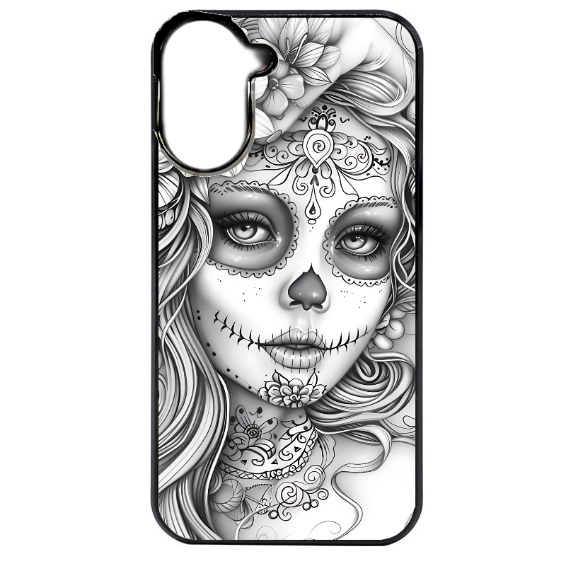 Coque noire taperso pour Redmi A5 4G avec motif mort calavera tatoo protection antichoc personnalisée