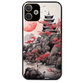Coque noire taperso pour OPPO A5 PRO 4G et 5G avec motif japan et temple protection antichoc personnalisée
