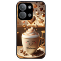 Coque noire taperso pour POCO C85 avec motif cafe love morning personnalise protection antichoc personnalisée