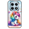 Coque noire taperso pour POCO M8 5G et PRO 5G avec motif licorne et etoiles protection antichoc personnalisée