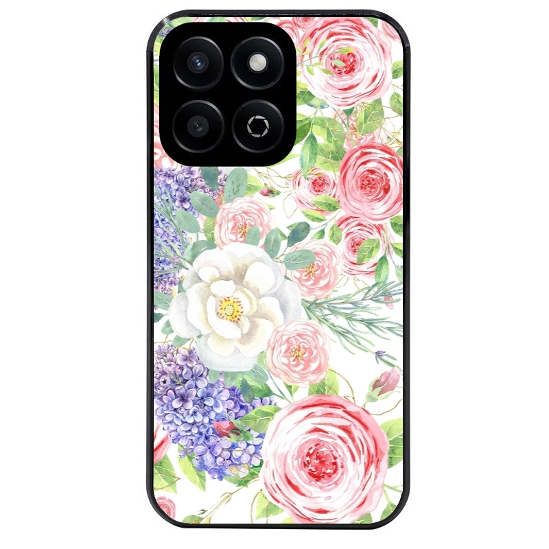 Coque noire taperso pour Honor 70 LITE 90 et LITE avec motif fleur couleur pastel protection antichoc personnalisée