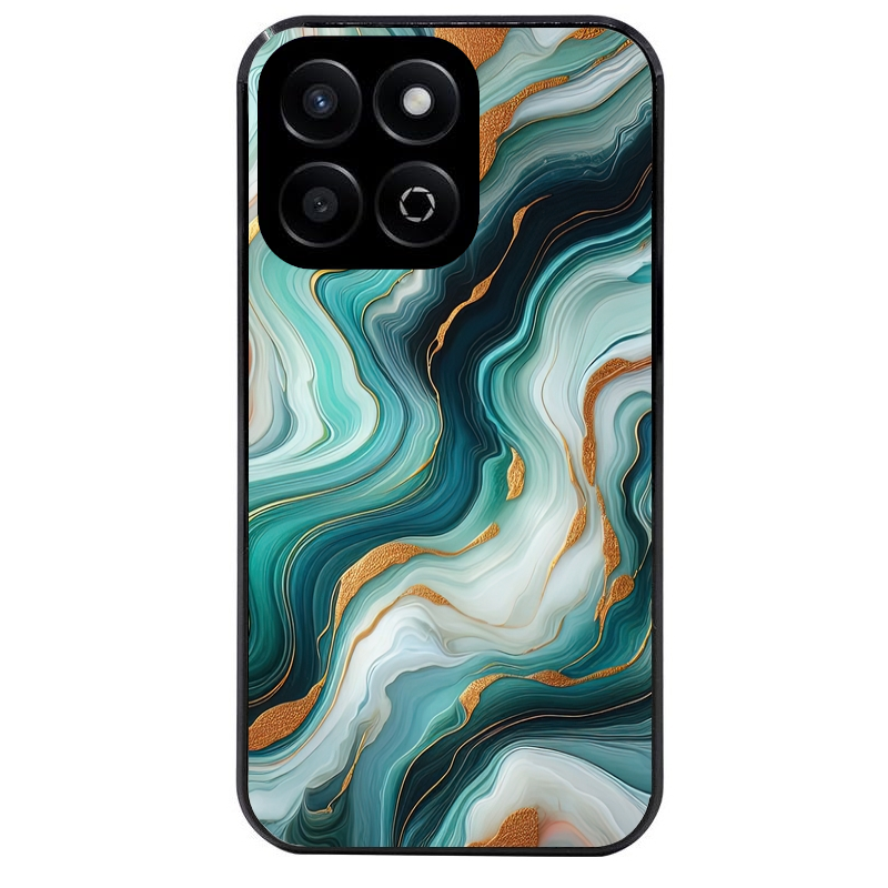 Coque noire taperso pour Honor 70 LITE 90 et LITE avec motif marbre vert protection antichoc personnalisée