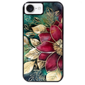 Coque noire taperso pour Iphone 17 17E AIR MAX PRO avec motif fleur poinsettia style noel protection antichoc personnalisée