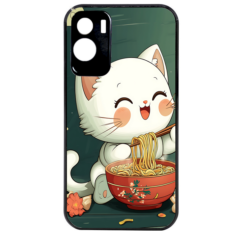 Coque noire taperso pour Honor 70 LITE 90 et LITE avec motif chat ramen nuage protection antichoc personnalisée
