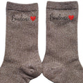 Chaussettes paillettes bronze motif boudeuse