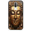 Coque noire taperso pour OPPO A5 A9 2020 avec motif bouddha et mosaique protection antichoc personnalisée