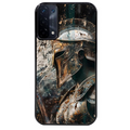 Coque noire taperso pour OPPO A54 et A74 5G avec motif spartan guerrier protection antichoc personnalisée