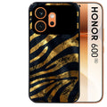 Coque noire taperso pour Honor 600 et 600 PRO avec motif zebre gold protection antichoc personnalisée