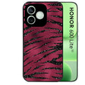 Coque noire pour Honor 600 LITE avec motif zebre grenat protection antichoc personnalisée