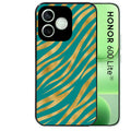 Coque noire pour Honor 600 LITE avec motif zebre vert protection antichoc personnalisée