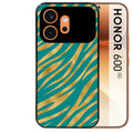 Coque noire taperso pour Honor 600 et 600 PRO avec motif zebre vert protection antichoc personnalisée