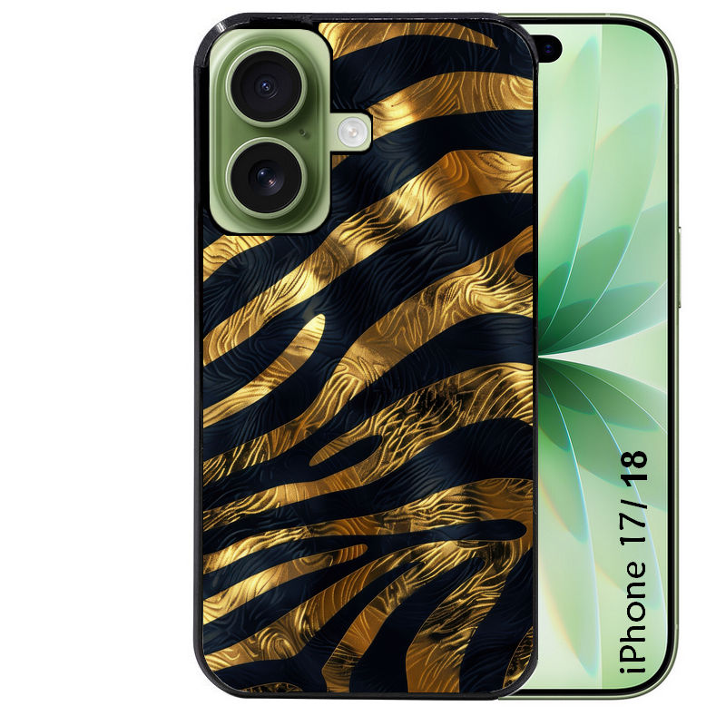 Coque pour Iphone 18 / PRO / PRO MAX / 18E zebre gold
