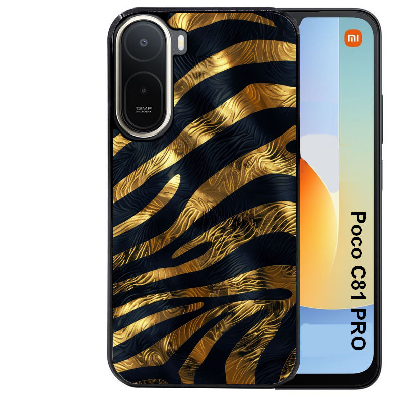 Coque pour POCO C81 PRO zebre gold