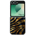 Coque pour Z FLIP 6 7 8 zebre gold
