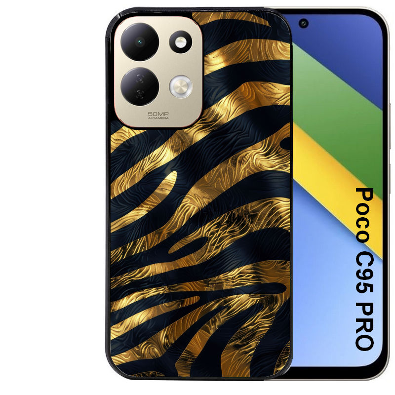 Coque pour POCO C95 PRO zebre gold