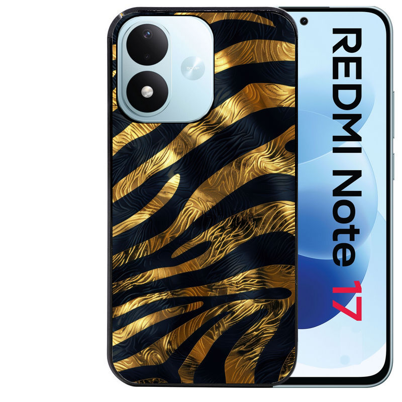 Coque pour Redmi Note 17 et PRO 4G 5G Max zebre gold