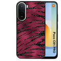 Coque pour POCO C81 PRO zebre grenat