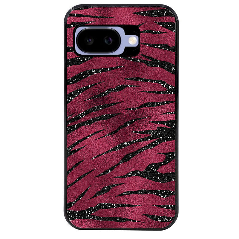 Coque pour Pixel 8A 9A 10A zebre grenat