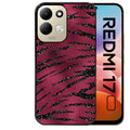 Coque pour Redmi 17 et 17C 4G 5G zebre grenat