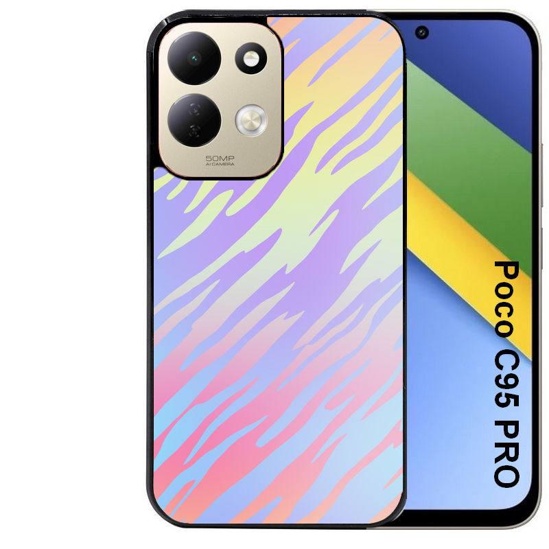 Coque pour POCO C95 PRO zebre pastel