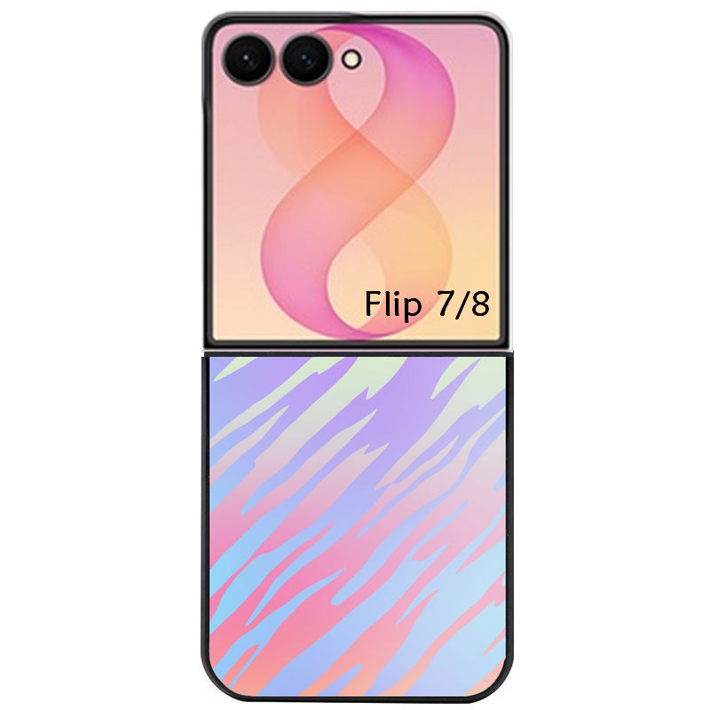 Coque pour Z FLIP 6 7 8 zebre pastel